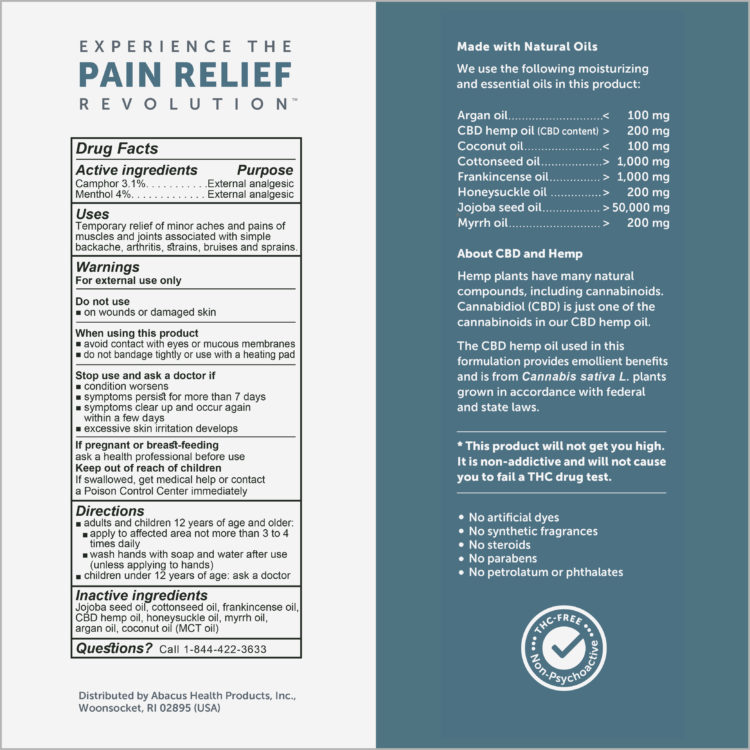 MASSAGE THERAPY PAIN RELIEF OIL | CBDMEDIC