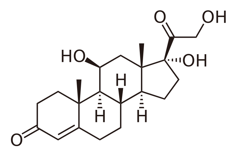 Chemical structure of cortisol